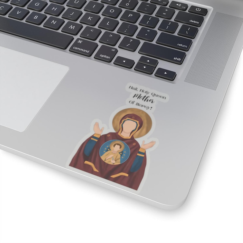Hail Holy Queen Stickers, Catholic Stickers, Virgin Mary Stickers, Mother of God Stickers, RCIA/OCIA Gift, Catholic Gift image 1