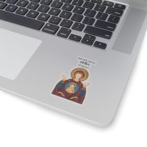 Hail Holy Queen Stickers, Catholic Stickers, Virgin Mary Stickers, Mother of God Stickers, RCIA/OCIA Gift, Catholic Gift image 2