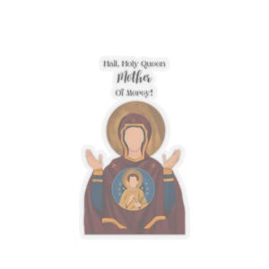 Hail Holy Queen Stickers, Catholic Stickers, Virgin Mary Stickers, Mother of God Stickers, RCIA/OCIA Gift, Catholic Gift image 3