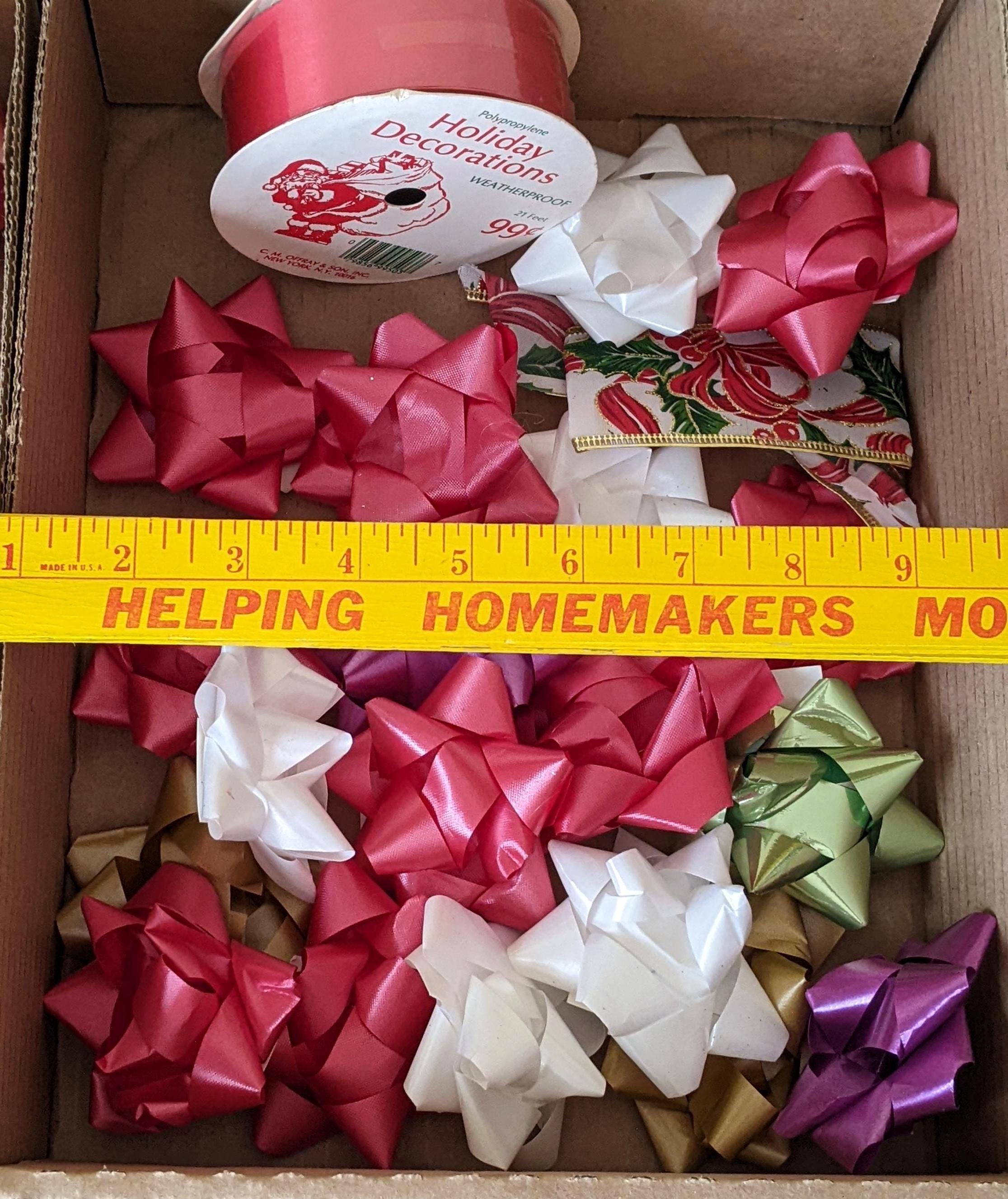 Vintage Ribbon & Bows Lot Crafts, Crafting Material, Gibson Cleo Red ...