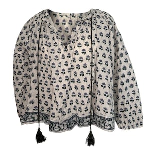 High Neck Women's Cotton Print Tops - Etsy
