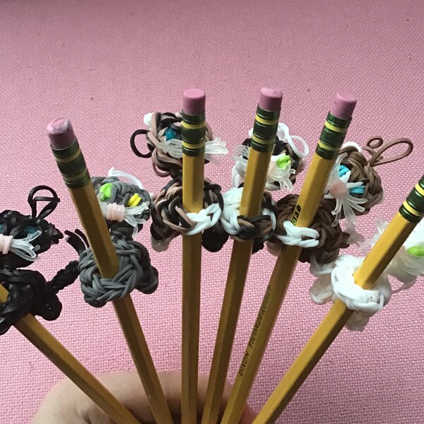 Rainbow Loom Pencil Hugger Etsy