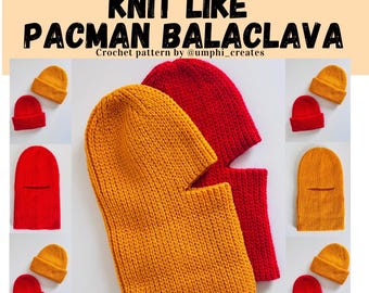 Knit-Look Crochet Balaclava Pattern: Easy Ski Mask (PDF Pattern)