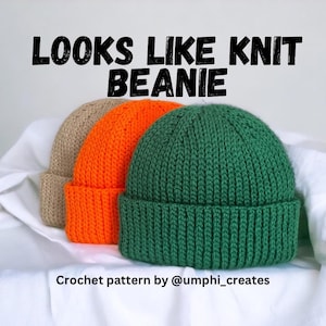 Looks Like Knit - Crochet Beanie Pattern | Easy Crochet Pattern| Crochet Winter Hat