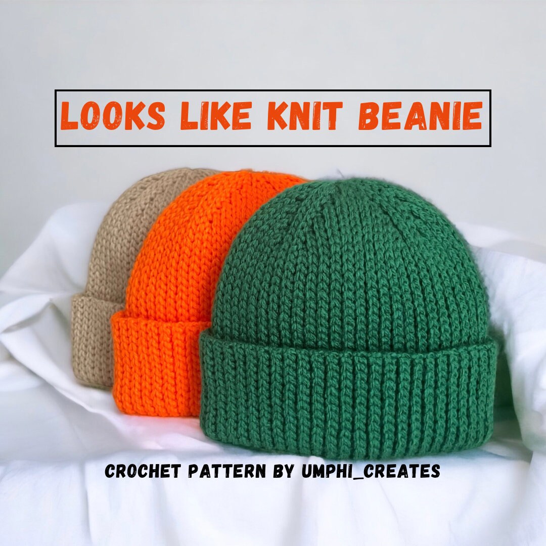 Looks Like Knit Crochet Beanie Pattern Easy Crochet Pattern Crochet Winter Hat Etsy Ireland