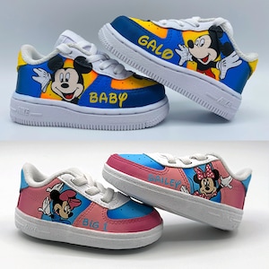 Cartoon Sneakers, Kids Shoes, Personalized Shoes for Kids, Hand Painted Custom Shoes Funny Cartoon, Custom Mouse AF1