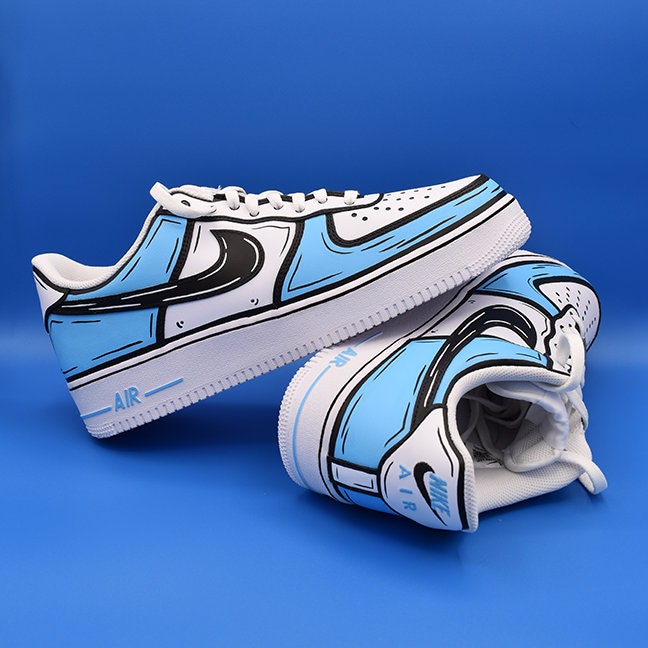 Cartoon Effect Air Force 1 Custom Sneakers Custom Shoes Hand Painted Shoes Custom AF1 Etsy