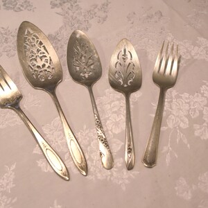 Assorted Silver Plate Serving Utensils Various Makers