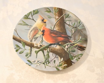 Vintage Limited Porcelain Knowels Cardinal Plate Britannica Birds of Your Garden Collection for Bradex