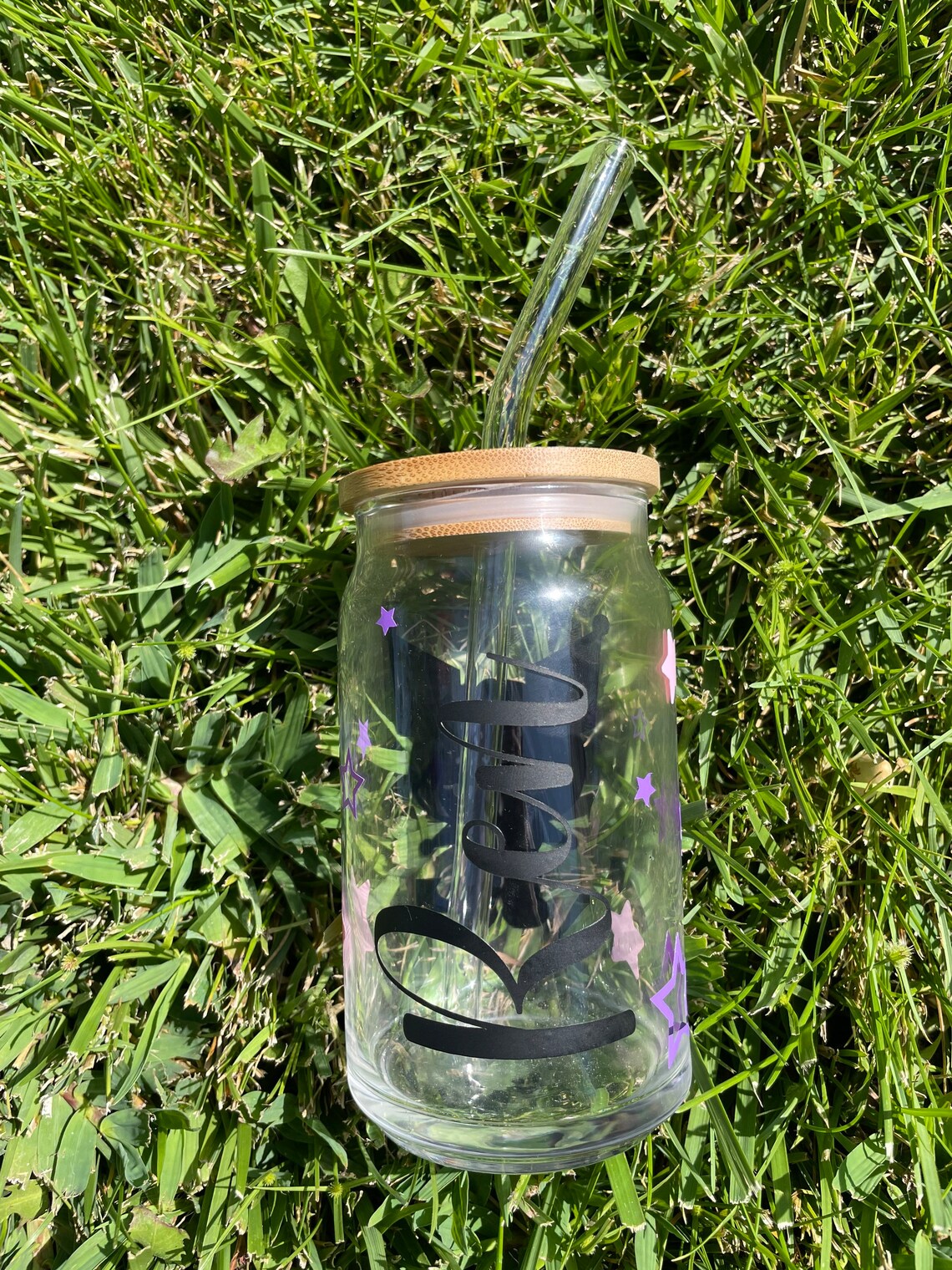 Kuromi Aesthetic Glass Cup Personalized With Name or Stars. Etsy