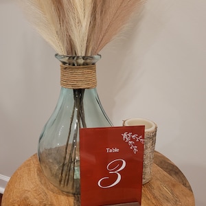 Fall themed table numbers