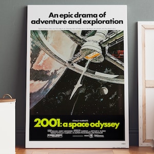 2001 Un cartel de la odisea del espacio / 2001 Una impresión de lienzo de la odisea del espacio, arte de la pared del lienzo, 2001 Un cartel de la película de la odisea del espacio, arte de la película, regalos geek