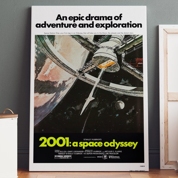 2001 A Space Odyssey Poster | 2001 A Space Odyssey Canvas Print, Canvas Wall Art, 2001 A Space Odyssey Movie Poster, Movie Art, Geek Gifts