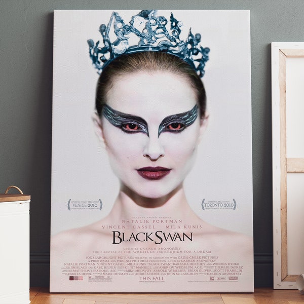 Black Swan Poster Canvas | Black Swan Canvas Print, Black Swan Print, Canvas Wall Art, Black Swan Movie Poster, Movie Art, Geek Gifts
