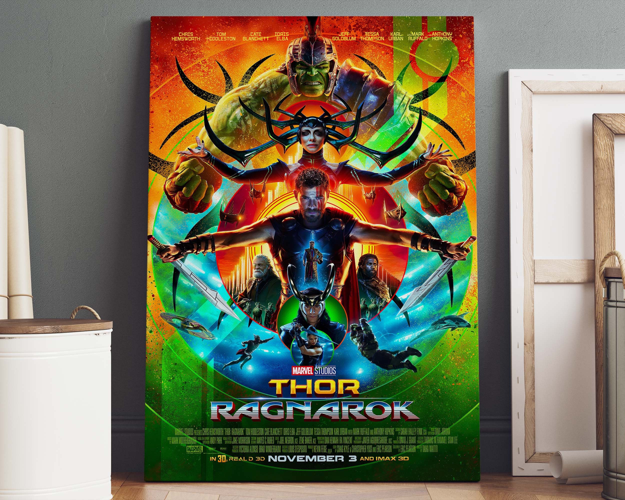 Thor Record of Ragnarok' Poster, picture, metal print, paint by