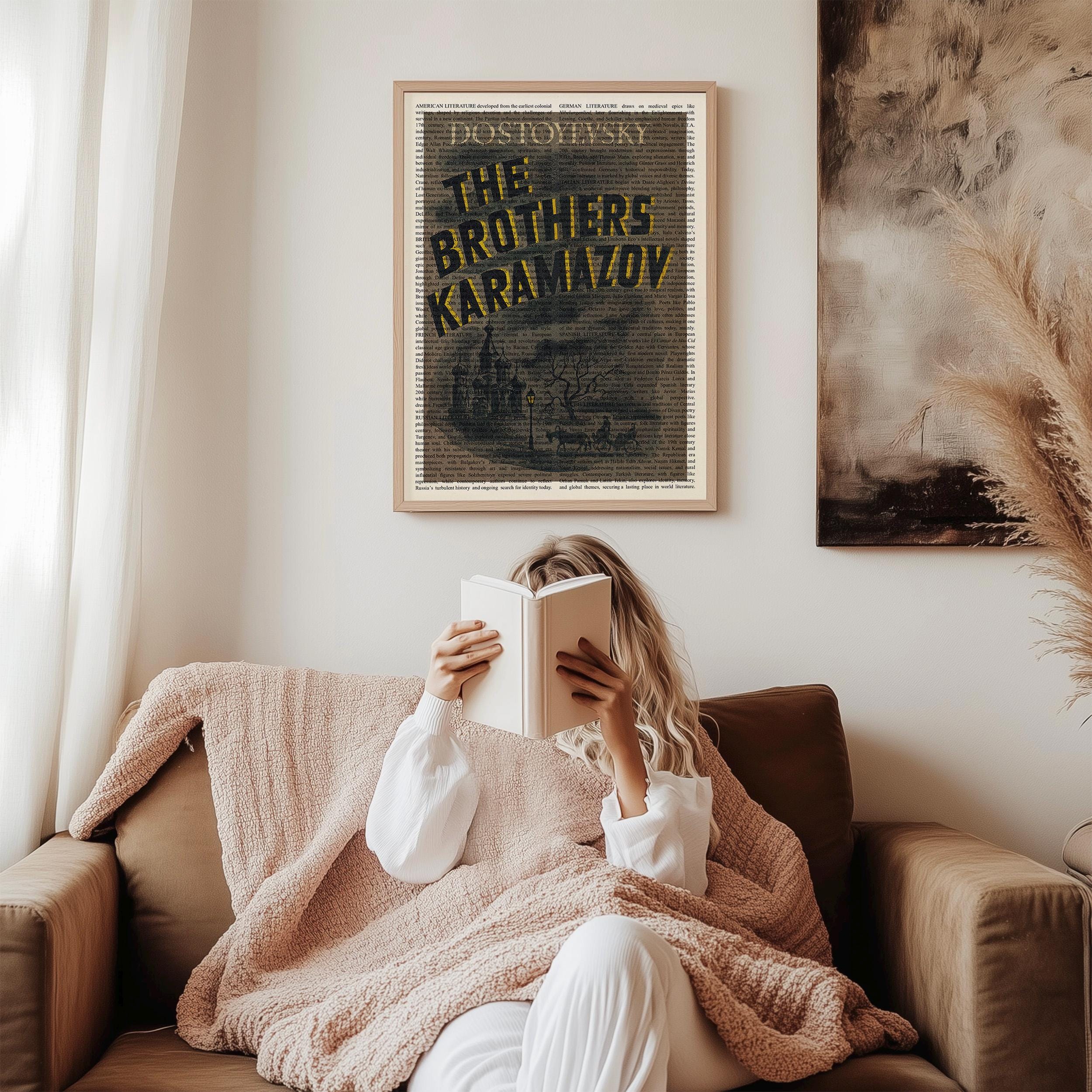 Fyodor Dostoevsky's the Brothers Karamazov Wall Art, Framed Wall