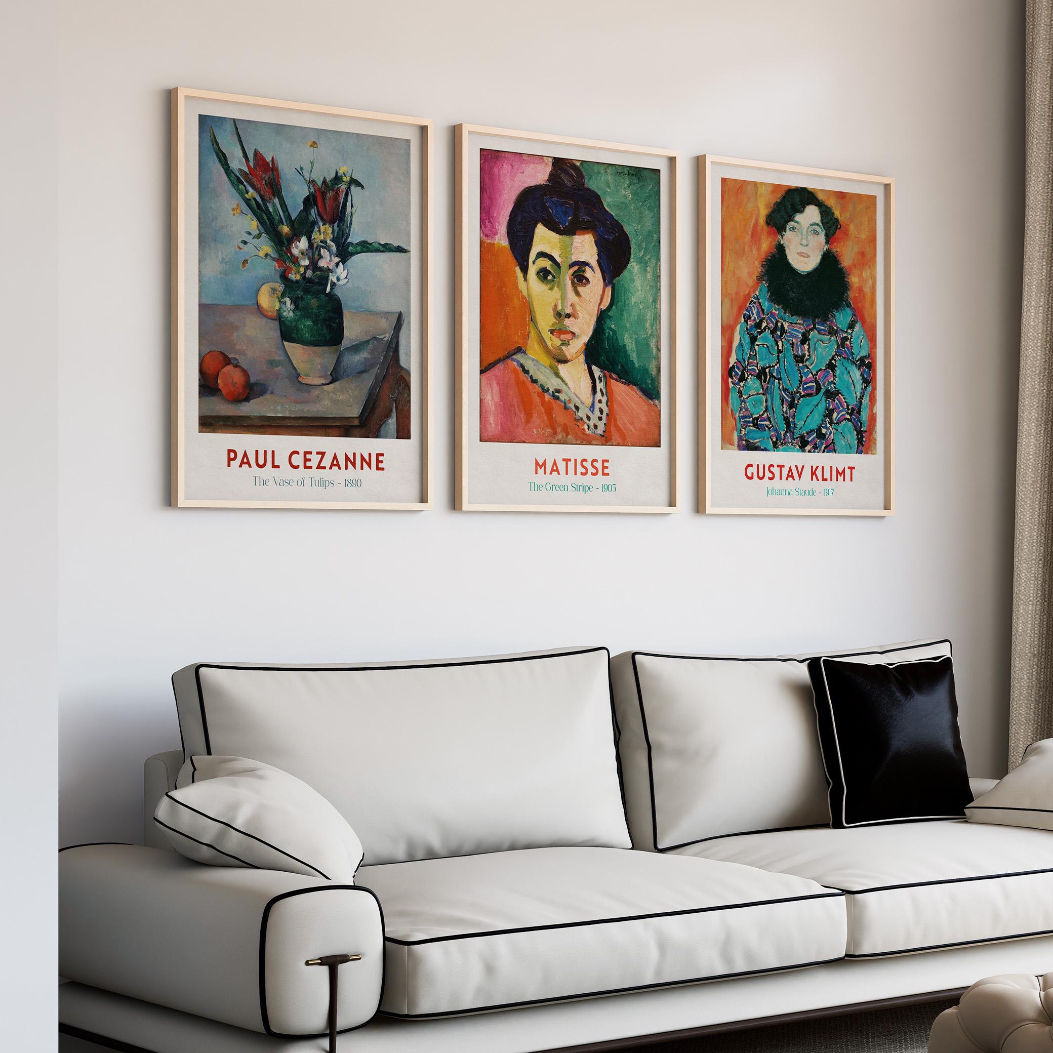 ポール・セザンヌの「チューリップの花瓶」展ポスター、額入りウォール