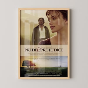 Pride and Prejudice Poster | Pride and Prejudice Canvas Print, Canvas Wall Art, Pride and Prejudice Movie Poster, Movie Art, Geek Gifts