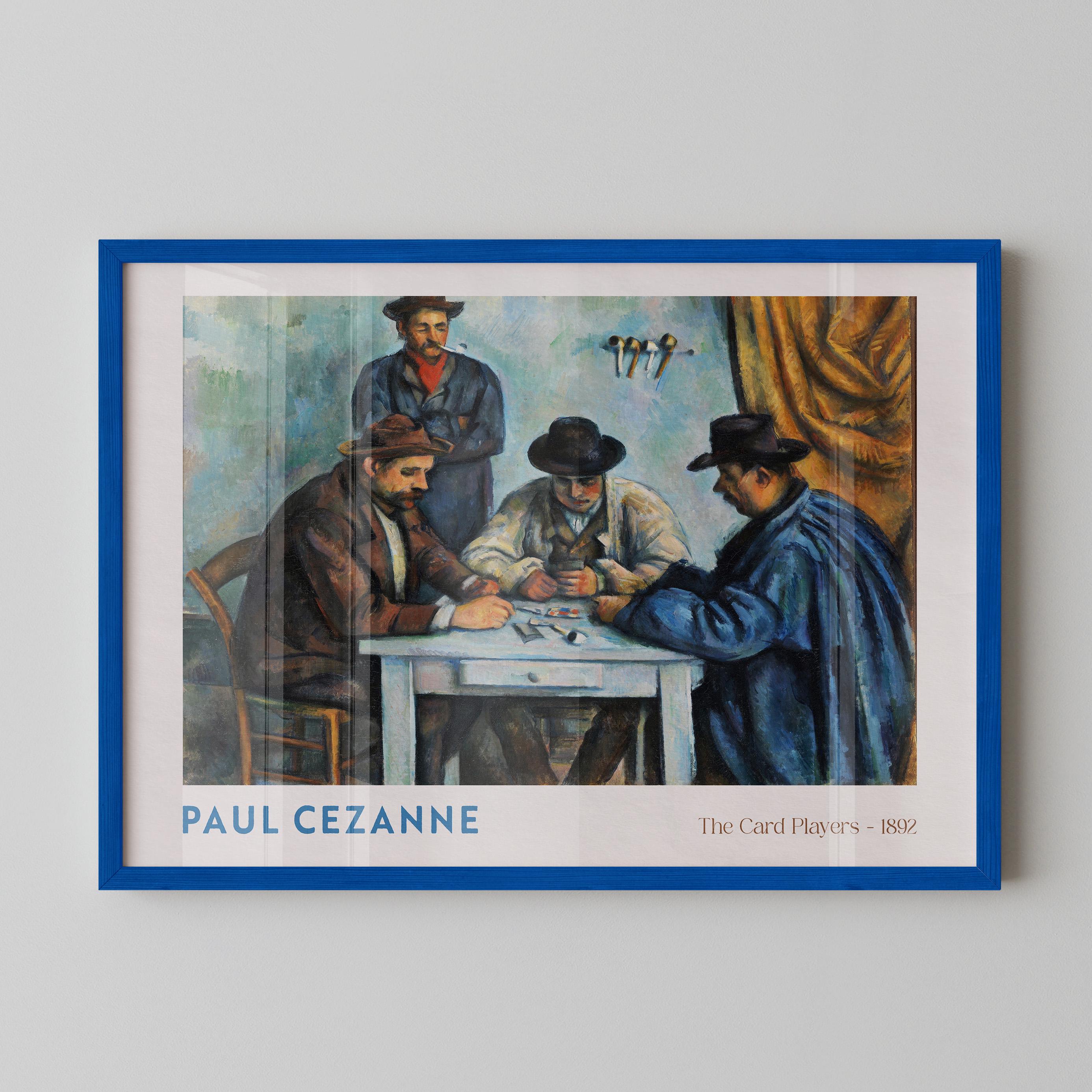 Paul Cezanne's the Card Players Exhibition Poster, Framed Wall Art