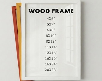 White Wood Frame with 12 Colors, Solid Wood Picture Frame, Photo Frame, Diploma Frame, 8x10 Frame, Black Frame, White Frame, Red Frame