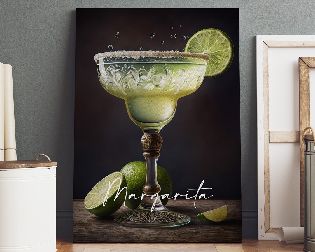 Margarita Poster, Margarita Print, Margarita Canvas Wall Art, Cocktail