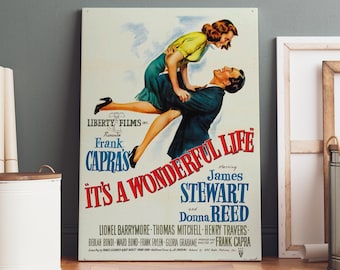 It's a Wonderful Life Poster | It's a Wonderful Life Canvas Print, Canvas Wall Art, It's a Wonderful Life Movie Poster, Movie Art, Geek Gift