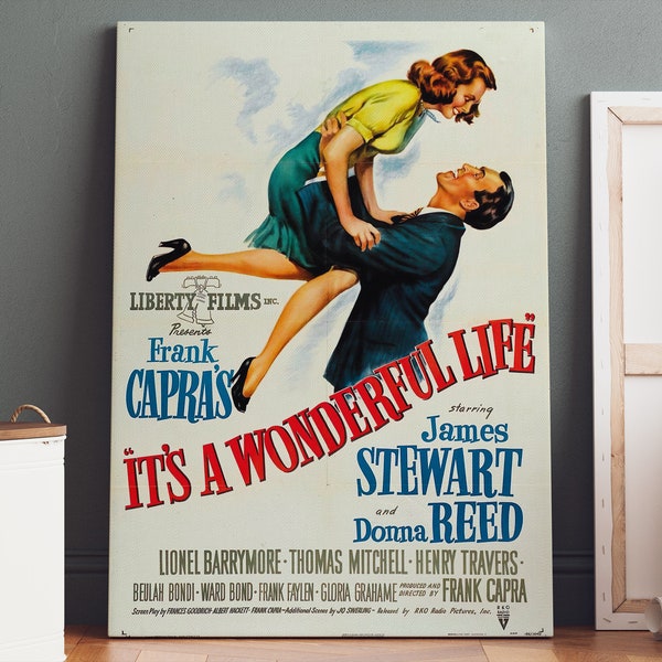 It's a Wonderful Life Poster | It's a Wonderful Life Canvas Print, Canvas Wall Art, It's a Wonderful Life Movie Poster, Movie Art, Geek Gift