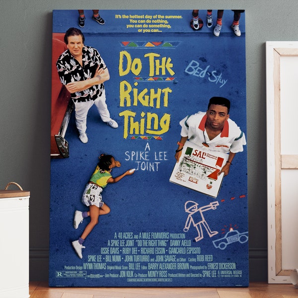 Tue das Richtige Poster | Do the Right Thing Druck, Leinwand Wandkunst, Do the Right Thing Filmposter