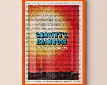 Thomas Pynchon's Gravity's Rainbow Wall Art Poster Print, Framed Wall Art, Book Cover Poster, Library Decor, Book Lover Gifts, Bookish Gifts