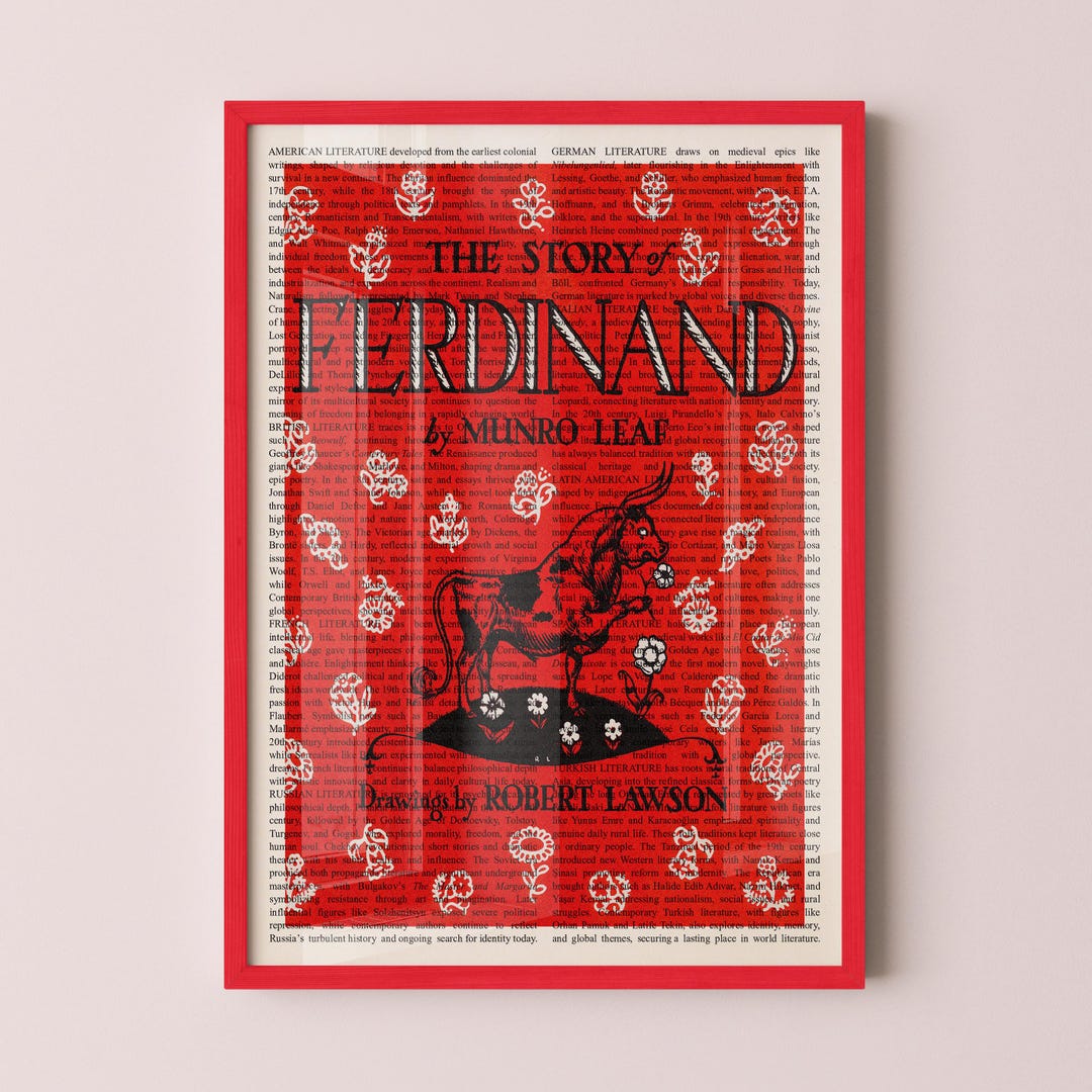 The Story of Ferdinand Wall Art Poster Print, Framed Wall Art