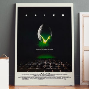 Lienzo de cartel alienígena / Impresión de lienzo alienígena, Impresión alienígena, Arte de pared de lienzo, Cartel de película alienígena, Arte de película, Regalos geek