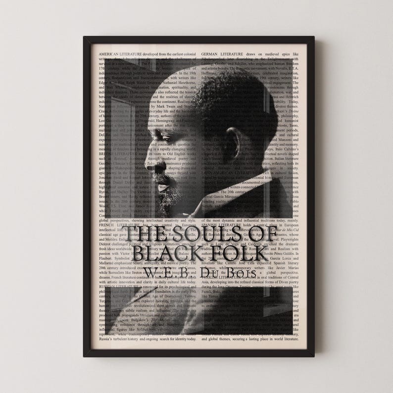 The Souls of Black Folk Wall Art Poster Print, Framed Wall Art, Book Cover Poster, Library Decor, Book Lover Gifts, Bookish Gifts image 1