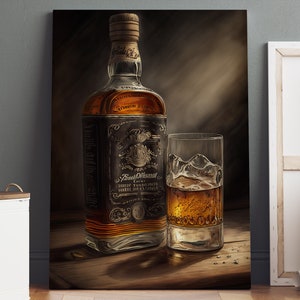 Whisky Poster, Whisky Print, Whisky Canvas Wall Art, Alcohol Poster, Alcohol Prints, Kitchen Art, Kitchen Wall Art, Bar Wall Art