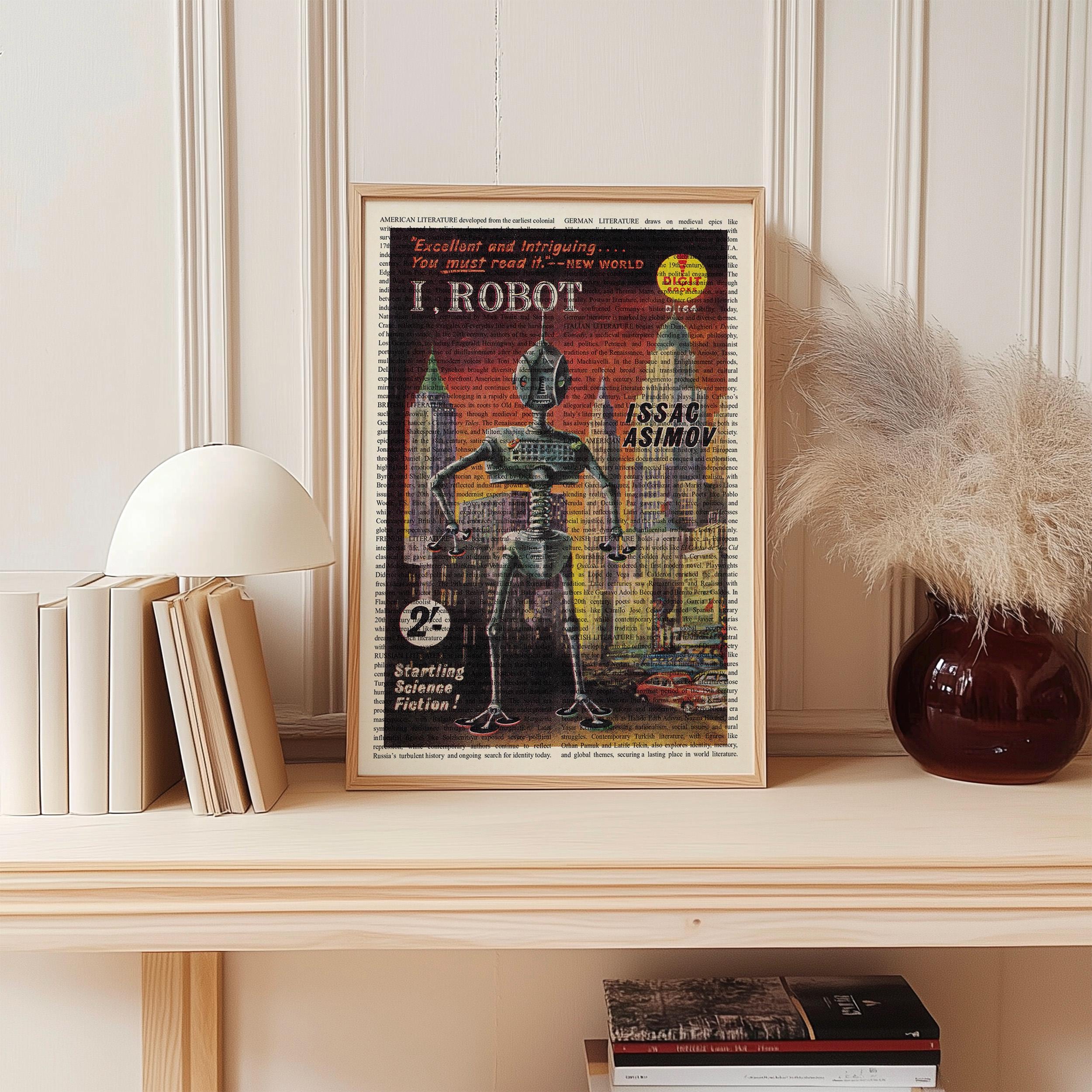 Isaac Asimov's I Robot Wall Art Poster Print, Framed Wall Art