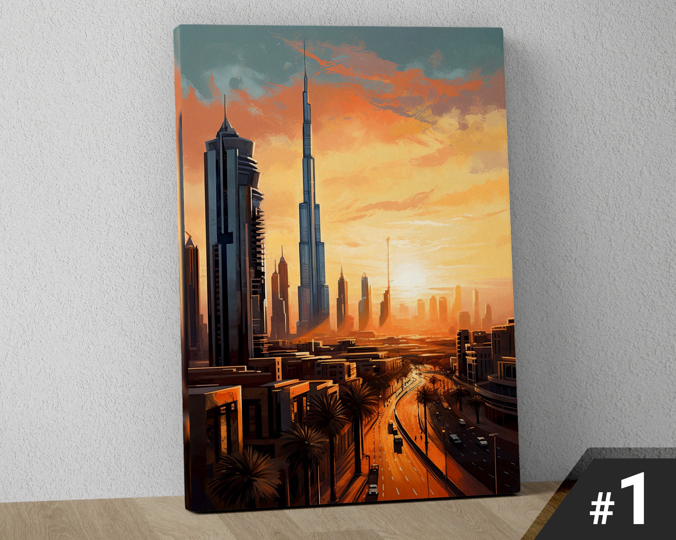 Dubai Poster Canvas Dubai Print Dubai Wall Art Canvas Wall Etsy