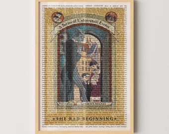 Lemony Snicket's A Series of Unfortunate Events Wall Art, Framed Wall Art, Book Cover Poster, Library Decor, Book Lover Gifts, Bookish Gifts