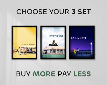 Choose Your Unframed Movie Poster 3 Set | Movie Poster, Movie Print, Canvas Wall Art, Movie Art, Canvas Print, Geek Gifts