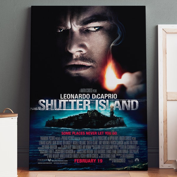 Shutter Island Poster Canvas | Shutter Island Canvas Print, Shutter Island Print, Canvas Wall Art, Shutter Island Movie Poster, Geek Gifts