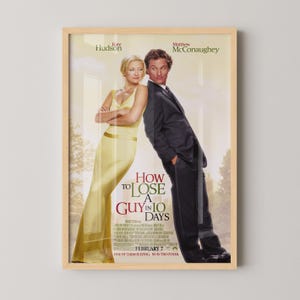 How to Lose a Guy in 10 Days Poster Canvas | How to Lose a Guy in 10 Days Canvas Print, Canvas Wall Art, Movie Poster, Movie Art, Geek Gifts