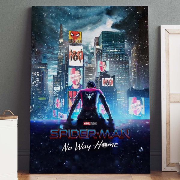 Spider-Man No Way Home Poster | Poster Spider-Man, toile Spider-Man No Way Home, oeuvre d'art murale, affiche de film, affiche Marvel