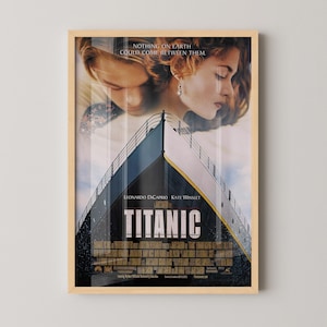 Titanic Poster Canvas | Titanic Canvas Print, Titanic Print, Canvas Wall Art, Titanic Movie Poster, Movie Art, Geek Gifts