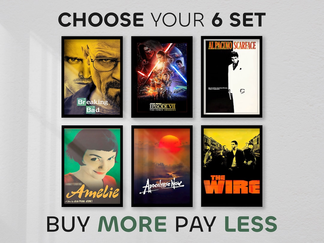 Choose Your Unframed Movie Poster 6 Set Movie Poster, Movie Print