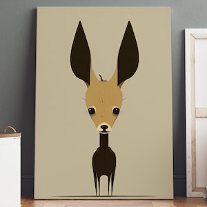Little Gazelle Wall Art, Gazelle Print, Gazelle Canvas Wall Art, Gazelle Poster, Animal Wall Art, Animal Print, Minimalist Wall Art