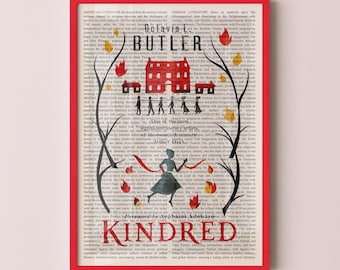 Octavia E Butler's Kindred Wall Art Poster Print, Framed Wall Art, Book Cover Poster, Library Decor, Book Lover Gifts, Bookish Gifts