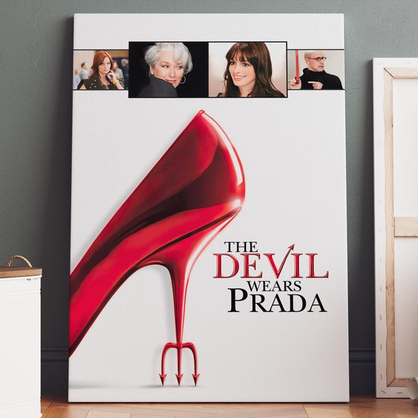 The Devil Wears Prada Poster Leinwand | Der Teufel trägt Prada Leinwanddruck, Teufel trägt Prada Druck, Leinwand Wandkunst, Filmplakat, Filmkunst