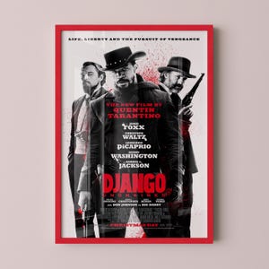 Django Unchained Poster | Django Poster, Django Canvas Print, Django Print, Canvas Wall Art, Django Movie Poster, Movie Art, Geek Gifts
