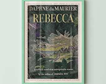 Daphne du Maurier's Rebecca Wall Art Poster Print, Framed Wall Art, Book Cover Poster, Library Decor, Book Lover Gifts, Bookish Gifts