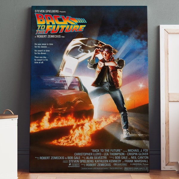 Back to the Future Poster Canvas | Back to the Future Canvas Print, Canvas Wall Art, Back to the Future Movie Poster, Movie Art, Geek Gifts