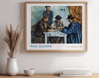 Paul Cezanne's the Card Players Exhibition Poster, Framed Wall Art