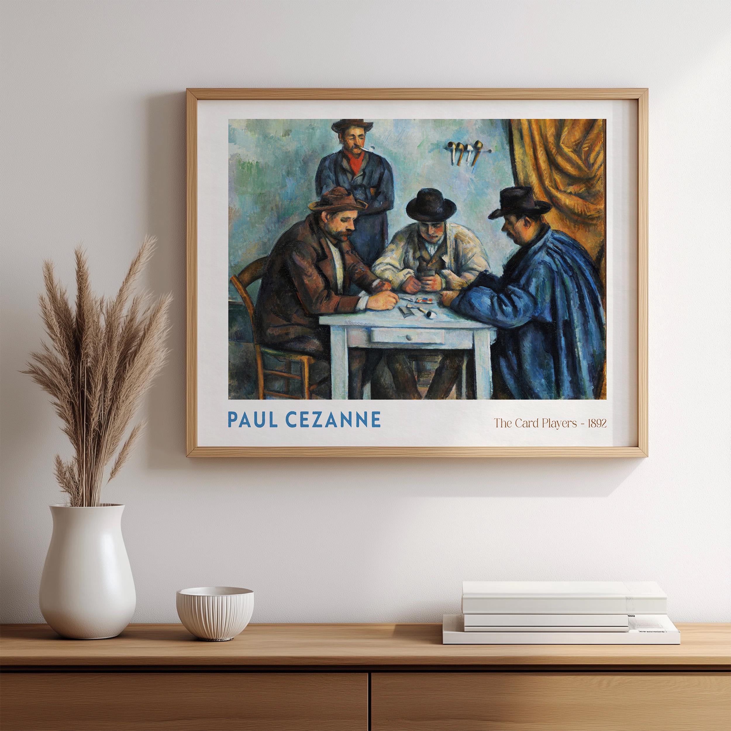 Paul Cezanne's the Card Players Exhibition Poster, Framed Wall Art